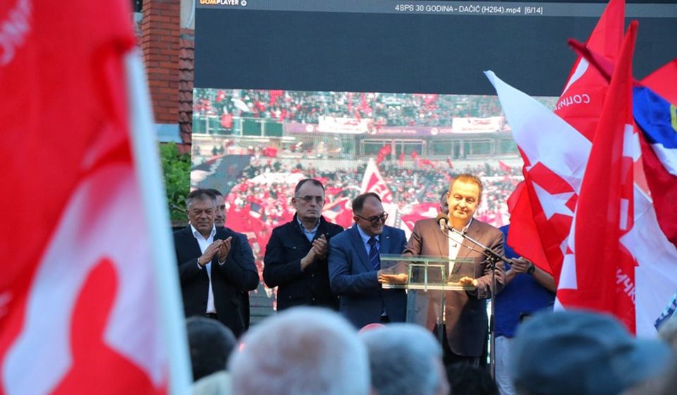 Dačić na predizbornom mitingu u Vranju 2020. godine. Foto Vranje News