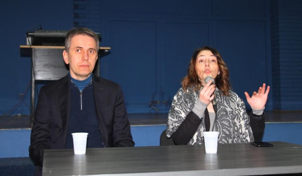 Saša Radulović i Branka Stamenković u sali OKCE. Foto VranjeNews