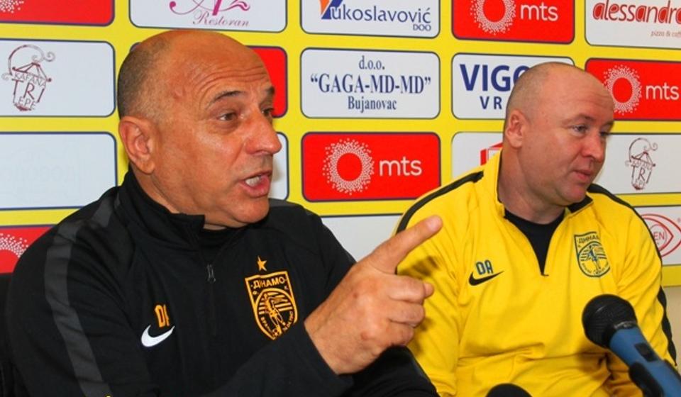 Sa Draganom Antićem na konferenciji za medije u Dinamu. Foto Vranje News