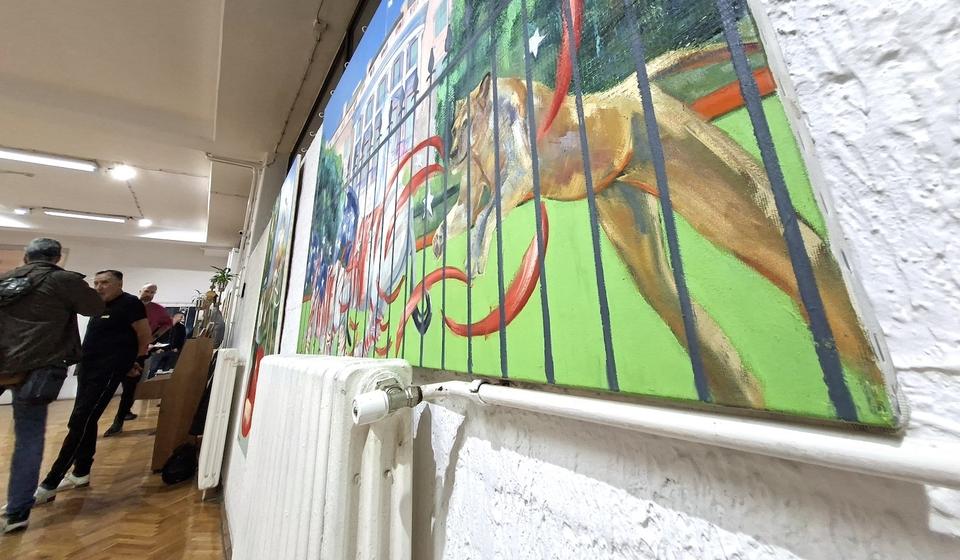 Izložba je otvorena u Galeriji Narodnog univerziteta u Vranju. Foto Vranje news