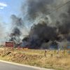Današnji požar u Bunuševcu. Foto Vranje news