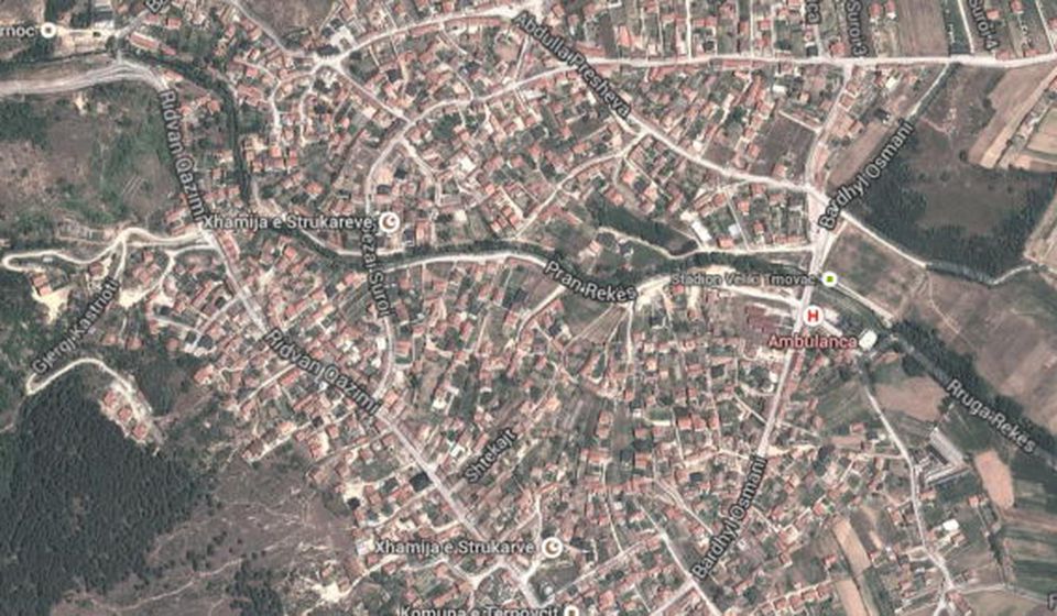 Veliki Trnovac centar nezadovoljstva. Foto Google Earth