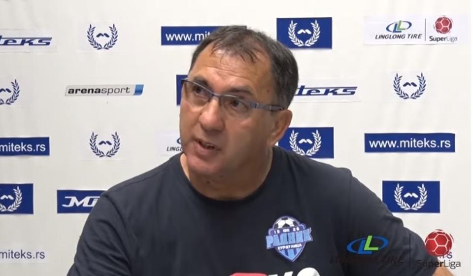 Slaviša Božičić na konferenciji za medije posle utakmice. Foto printscreen Super liga