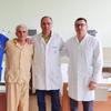S leva na desno: dr Nikola Gogić, pacijent Manolče S, dr Saša Stanojković i dr Dejan Antić. Foto Vranje News