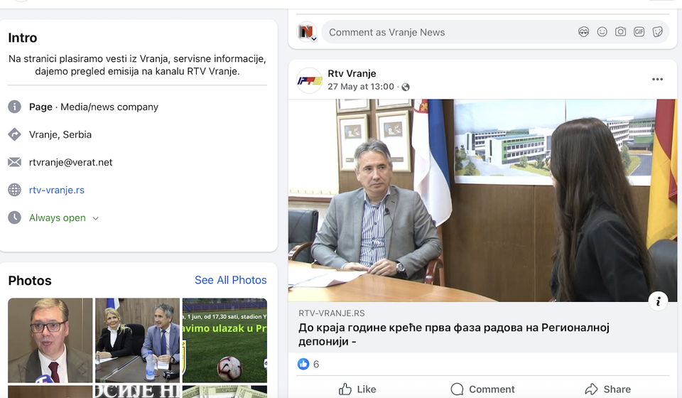 Hvala što ste došli, hvala, hvala Vama što ste goovrili, hvala i još jednom hvala, moglo je i kod nas, blizu je ali dobro, nismo se umorili. Foto facebook (printscreen stranice RTV doo)