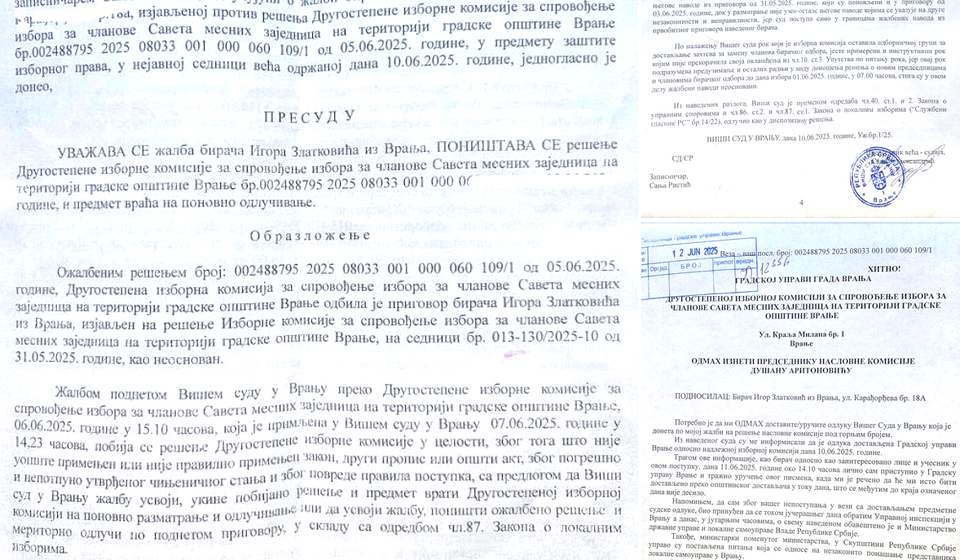 Foto printscreen presude Višeg suda