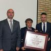Rade Novković na prošlogodišnjem prijemu Sedmoseptembarskog priznanja. Foto Grad Vranje