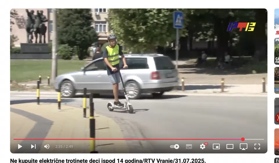 Aaaaa, pusti ostali: antireklama za prodavce trotineta. Foto YouTube (kanal RTV doo)