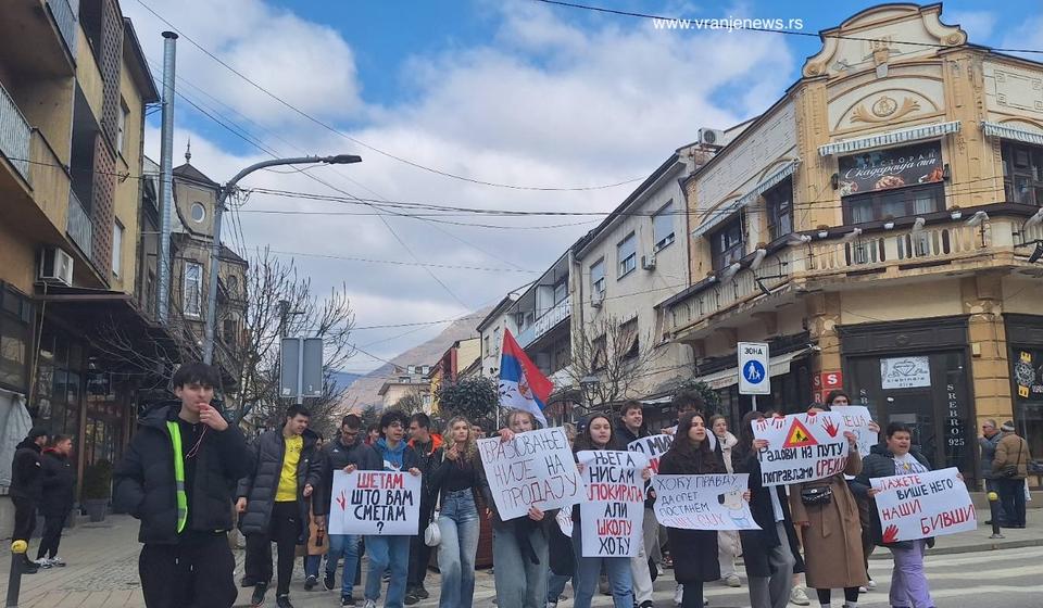 Sa današnjeg protesta. Foto Vranje news
