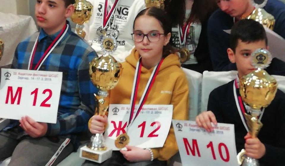 Sofija posle pobede na Kadetskom festivalu ŠC Centralne Srbije u februaru. Foto privatna arhiva