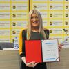 Jelena Zorić ranije ove godine na dodeli nagrade za novinarsku etiku i hrabrost "Dušan Bogavac". Foto mc.rs