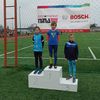 Nova atletska šampionka: Ivona Stošić na pobedničkom postolju. Foto AK Vranjski maratonci