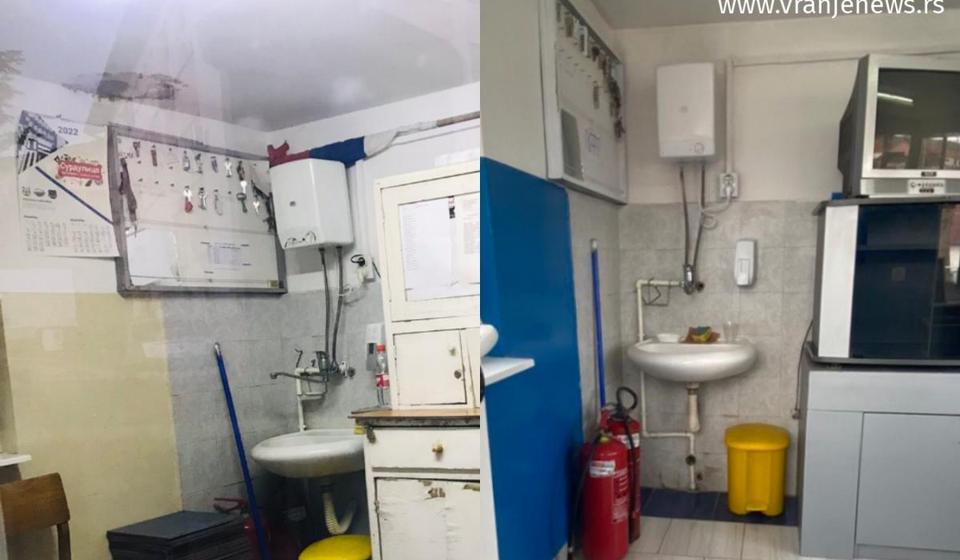 Portirnica - pre i posle. Foto Vranje News