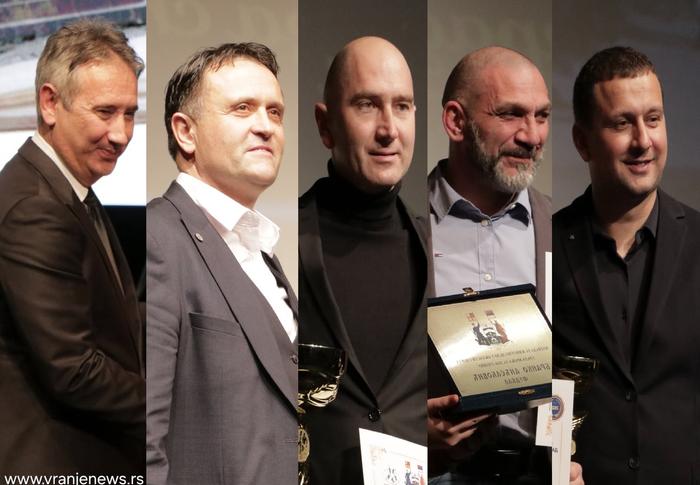 Nalogodavci i izvršioci sportskog budžeta: sleva na desno Milenković, Đorđević, Kočić, Stanojković i Stošić. Foto Vranje news