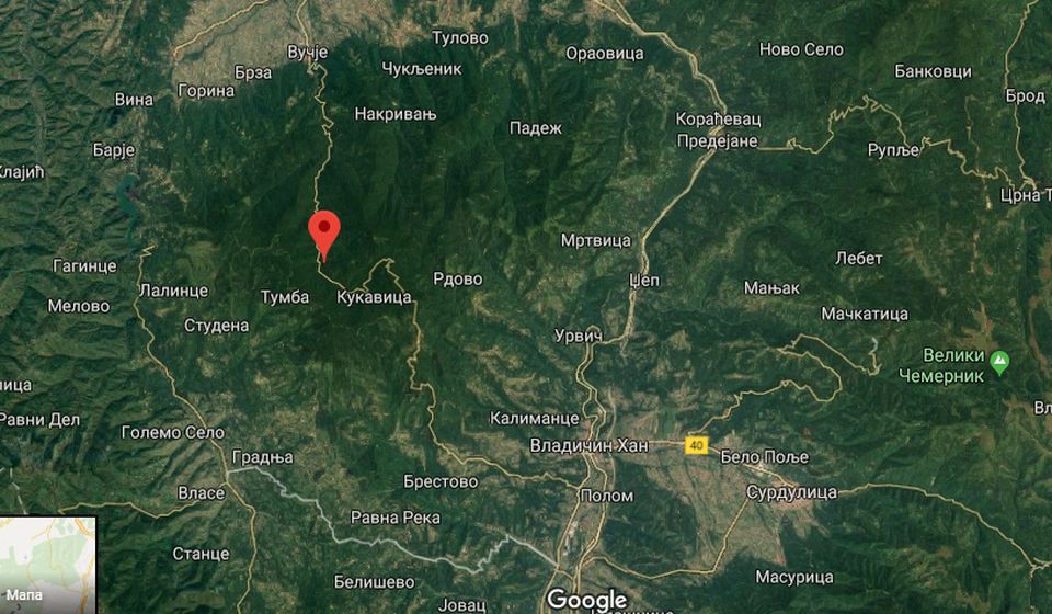 Republički seizmološki zavod objavio da je prvi zemljotres bio u okolini Vladičinog Hana. Foto Screenshot