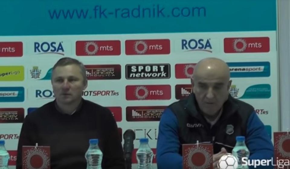 Milan MIlanović i Dragan Đorđević na konferenciji za medije. Foto Printscreen Super liga