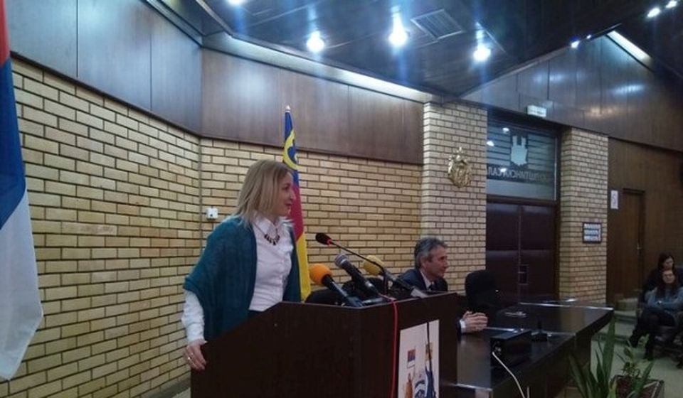 Zorica Jović u obraćanju studentima. Foto VranjeNews