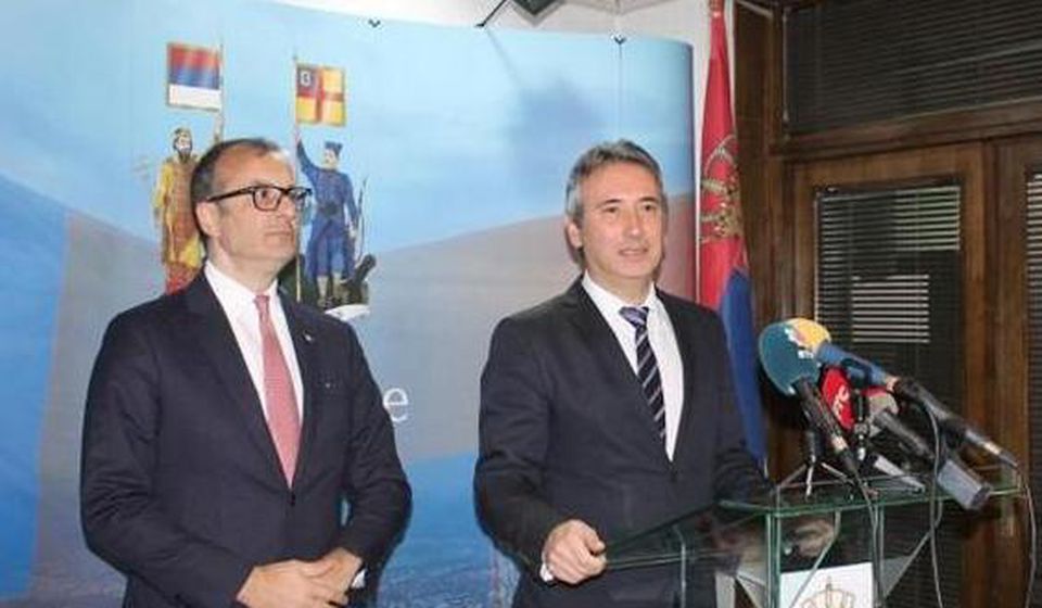 Sem Fabrici i Slobodan Milenković prilikom jednog od ranijih susreta u Vranju. Foto Grad Vranje