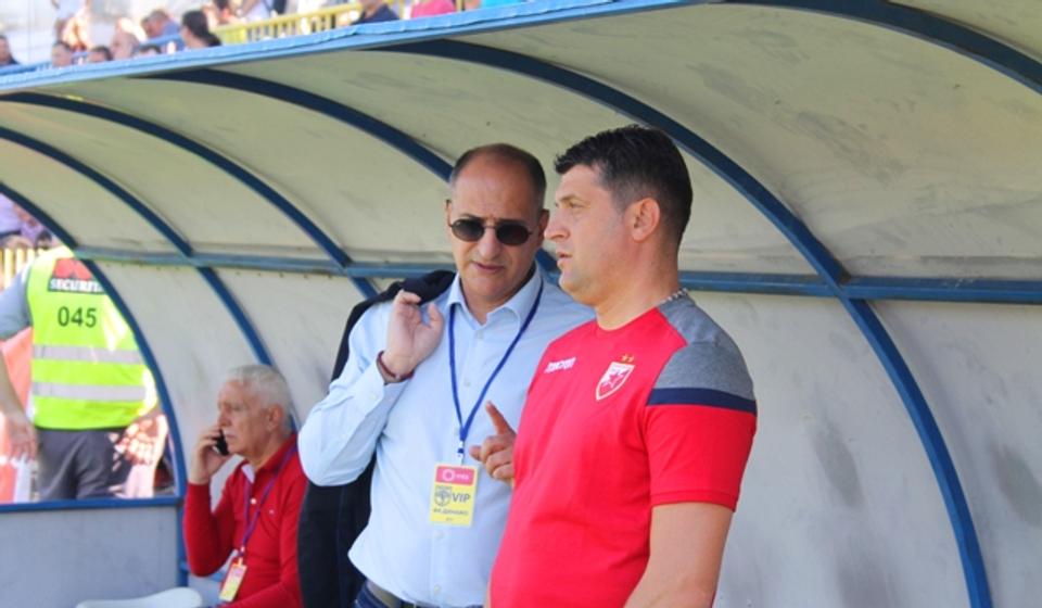 Milojević sa Mitrom Mrkelom na nedavnoj kup utakmici u Vranju. Foto VranjeNews