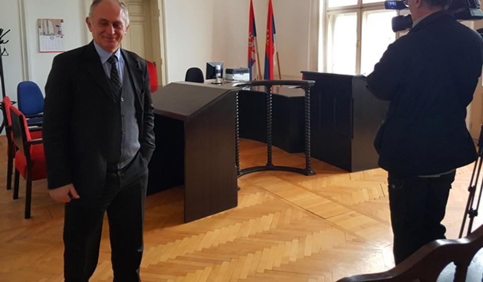 Stanković u sudnici Osnovnog suda. Foto D. Dimić, VranjeNews