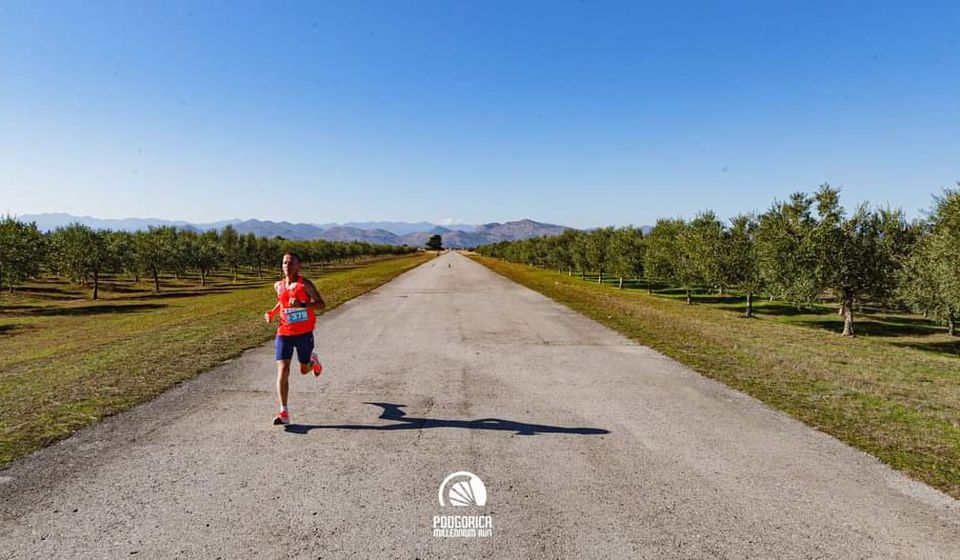 Kristijan Stošić na trci u Podgorici. Foto AK Vranjski maratonci