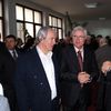 Zoran Momčilović (levo), sa bivšim dekanom Cenićem i vladikom Pahomijem. Foto Pedagoški fakultet