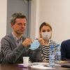 Moderator Igor Burić, spisateljica Isidora Milosavljević i reditelj Nenad Todorović. Foto Vranje News