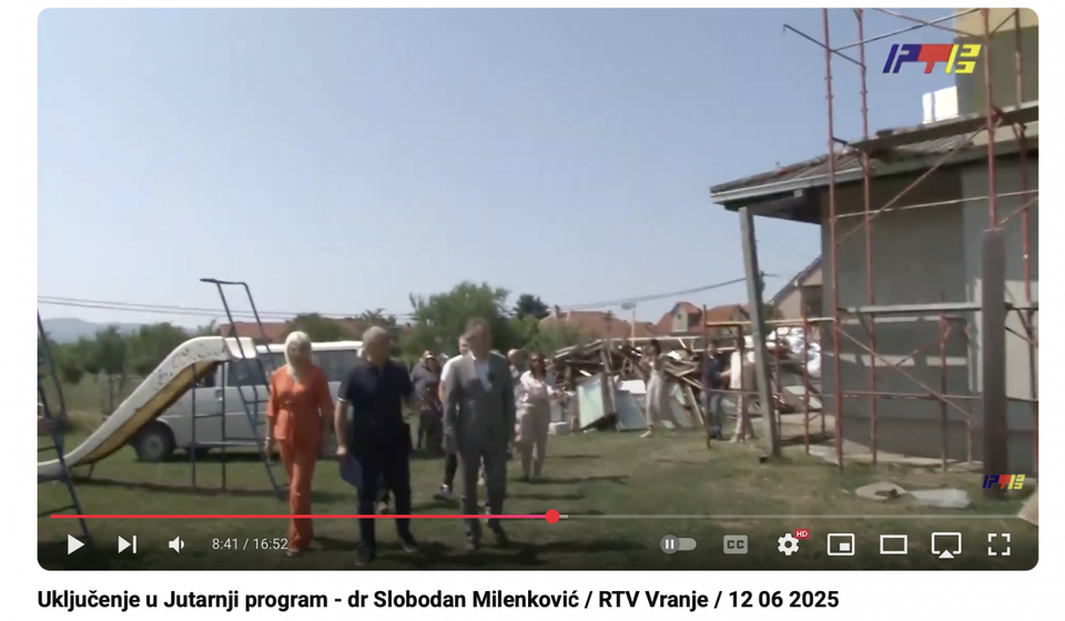 Idemo drugovi, preko vode do slobode: mutni pokret pokraj Mutnice. Foto YouTube (zvanični kanal RTV doo)