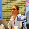 Ana Toskić na tribini u sali Skupštine grada Vranja. Foto VranjeNews