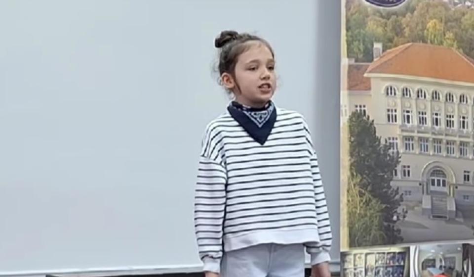 Zonka Milovanović na opštinskom takmičenju. Foto Vranje News