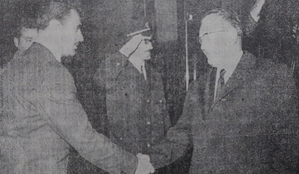 Tito stiže u Vranje 20. oktobra 1968. godine. Foto iz knjige Vranje (1975) Miodraga Mileta Pešića