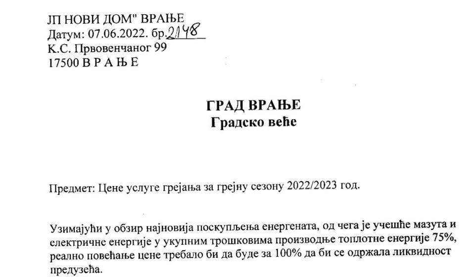 Foto printscreen dokumenta JP Novi dom