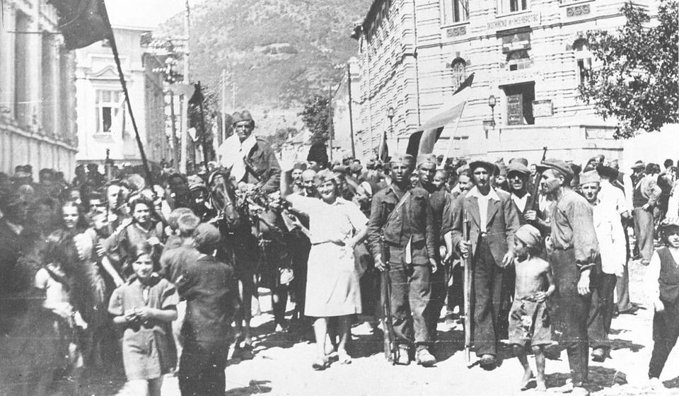 Jedna od fotografija iz perioda oslobođenja Vranja od fašističke okupacije. Foto Wikipedia (autor nepoznat)