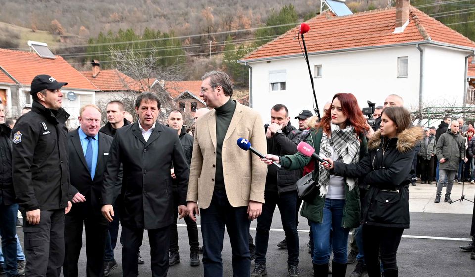 Vučić je prethodnog vikenda posetio opštinu Trgovište. Foto MUP