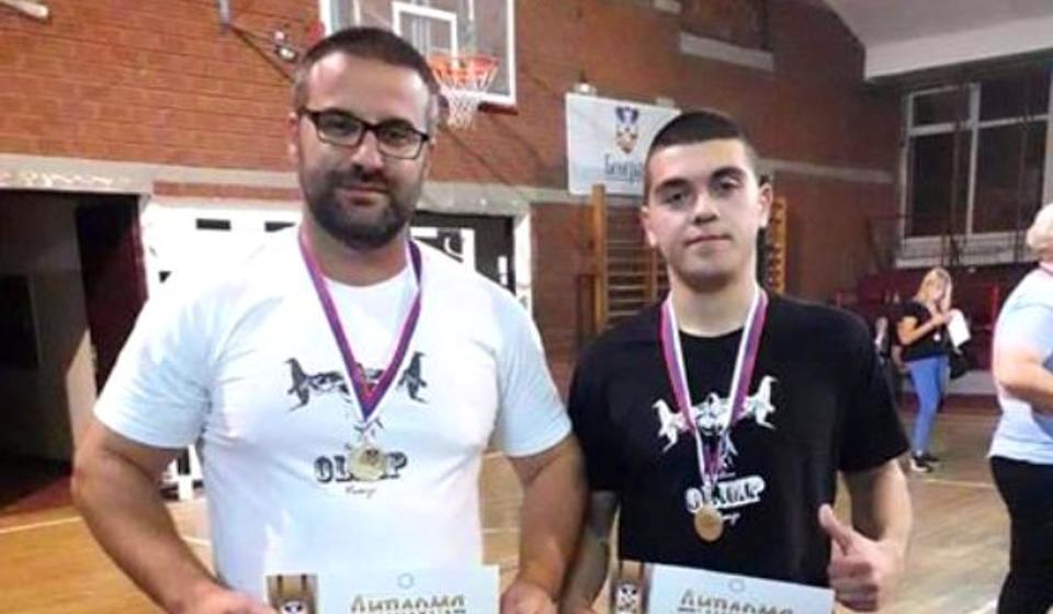 Ristić i Grujić sa osvojenim medaljama. Foto Olimp