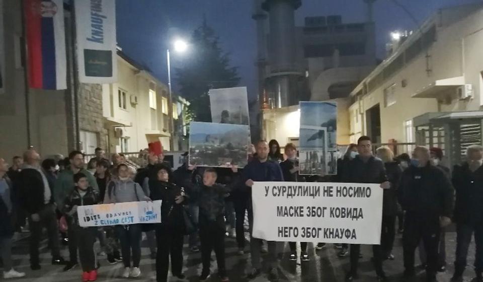 Sa protesta u Surdulici. Foto lično vlasništvo