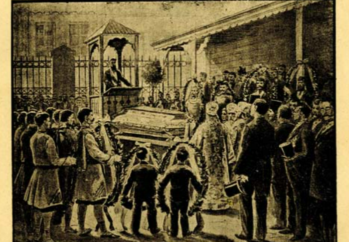 Prilikom prenosa posmrtnih ostataka Vuka Stefanovića Karadžića iz Beča, 22. septembra 1897. godine, Bora Stanković jre imao značajnu ulogu u muzičkom programu svečanosti. Foto iz arhive T.R.S.
