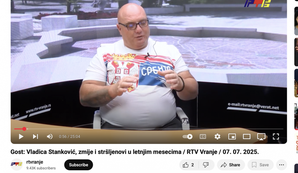 Željke ne izele, vuci gi razneli: Vlajko Hanski, spasitelj. Foto YouTube (printscreen kanal RTV doo)