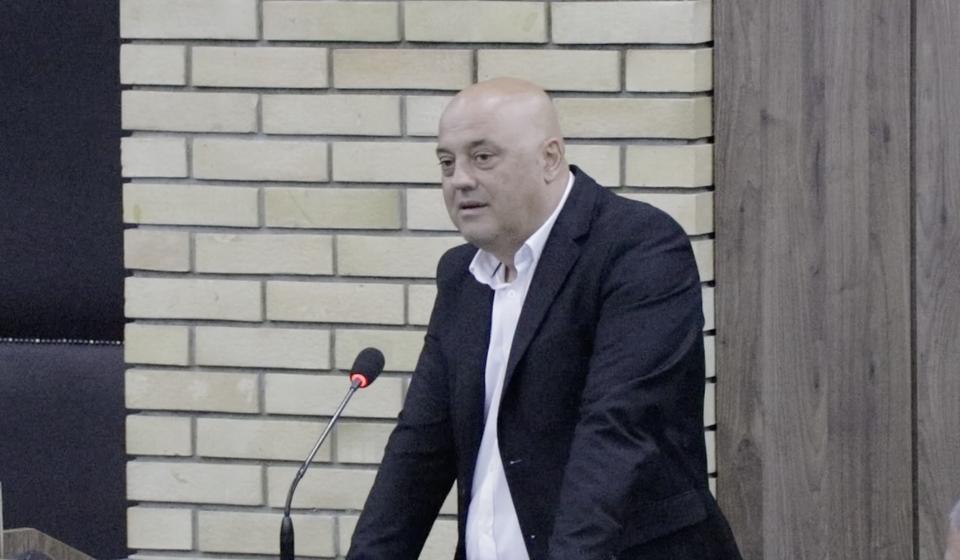 Goran Trajković na današnjoj sednici skupštine. Foto Vranje news