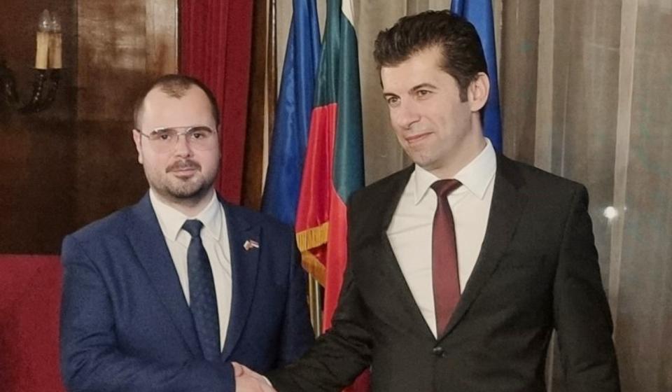 Darko Anačkov sa premijerom Bugarske Petkovim. Foto BSC