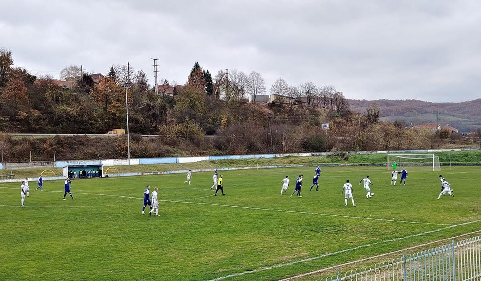 Pobeda u gostima za kraj polusezone i jesenju titulu: detalj sa utakmice u Vladičinom Hanu. Foto FK Pčinja