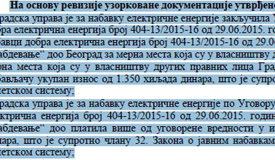 Izvod iz izveštaja DRI. Foto Vranjenews
