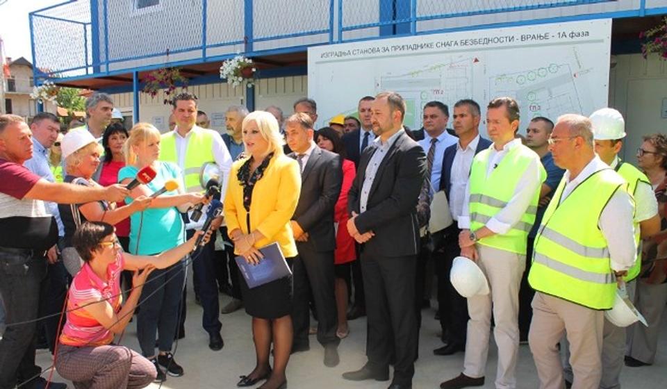 Mihajlovićeva prilikom jedne od poseta gradilištu u Vranju. Foto VranjeNews