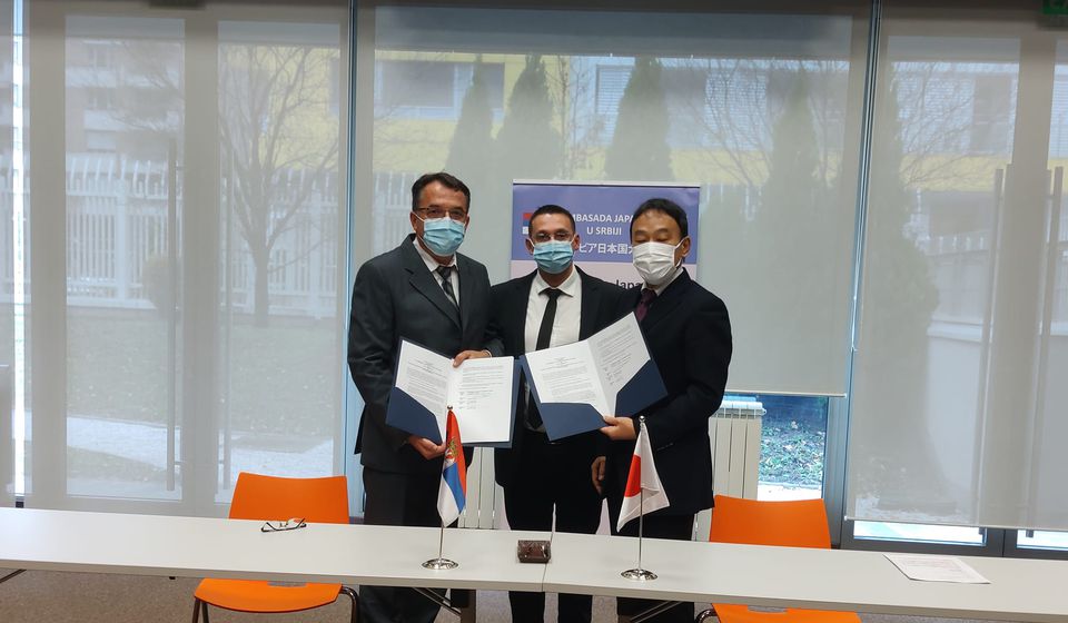 Ugovor je potpisan u Ambasadi Japana u Beogradu. Foto vladicinhan.org.rs