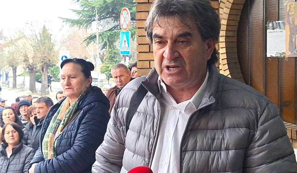 Slađan Ristić na današnjem protestu. Foto Vranje news