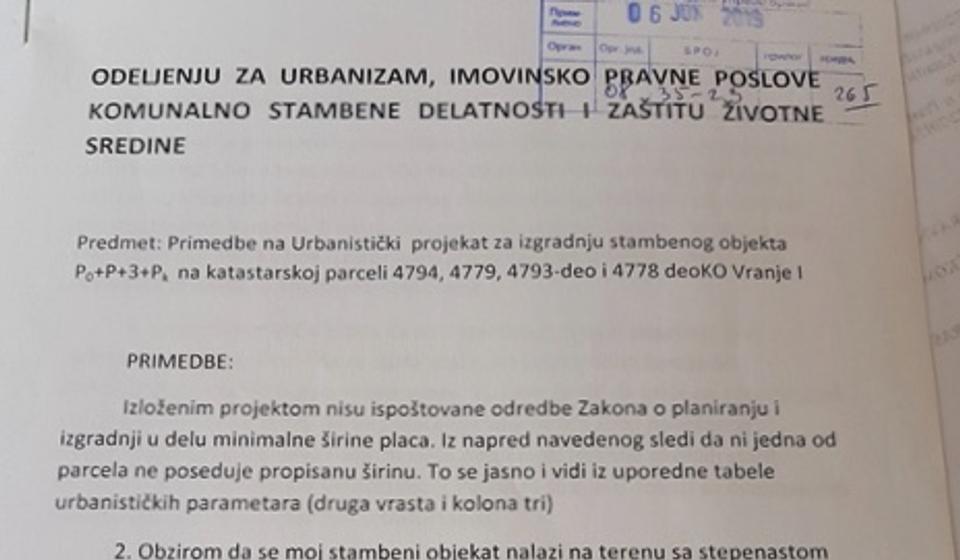 Jedan od prigovora stanara okolnih kuća. Foto printscreen