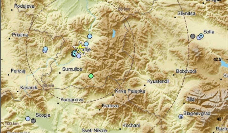 Usledili i naknadni potresi. Foto printscreen EMSC