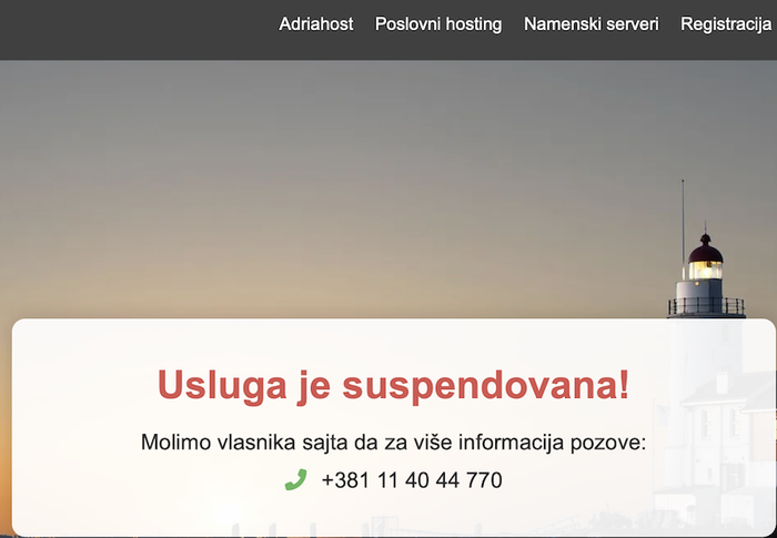 nan veb stranici portala Pčinjski 017 trenutno možete da čitate samo ovo. Foto printscreen Google.rs