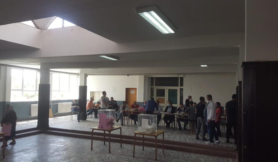 Biračko mesto u Osnovnoj školi Naim Frašeri. Foto Bujanovačke