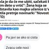 Deo pretnji koje su upućene novinarki Jeleni Stojković. Foto printscreen Večernje novosti